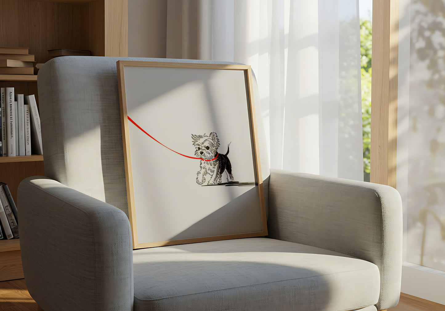Walking My Yorkshire Terrier - Dog and Cat Posters