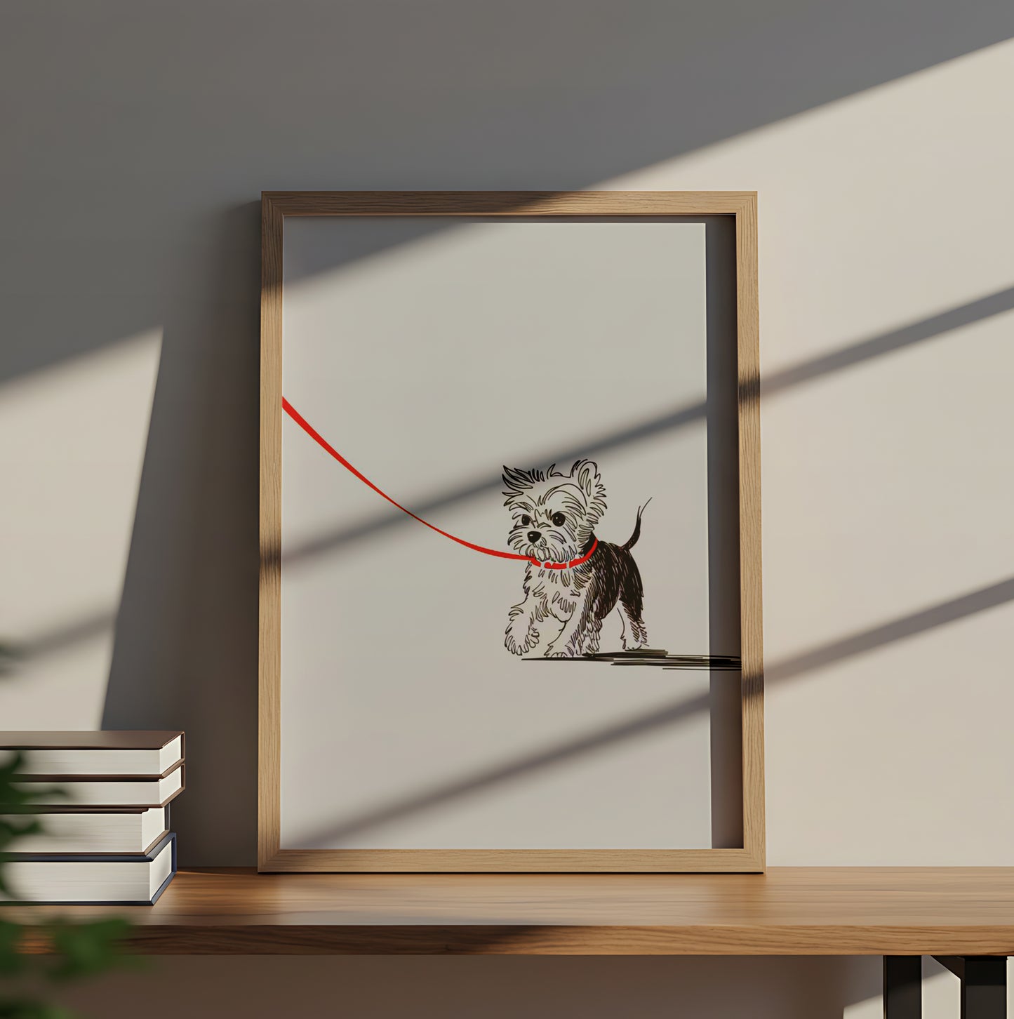 Walking My Yorkshire Terrier - Dog and Cat Posters