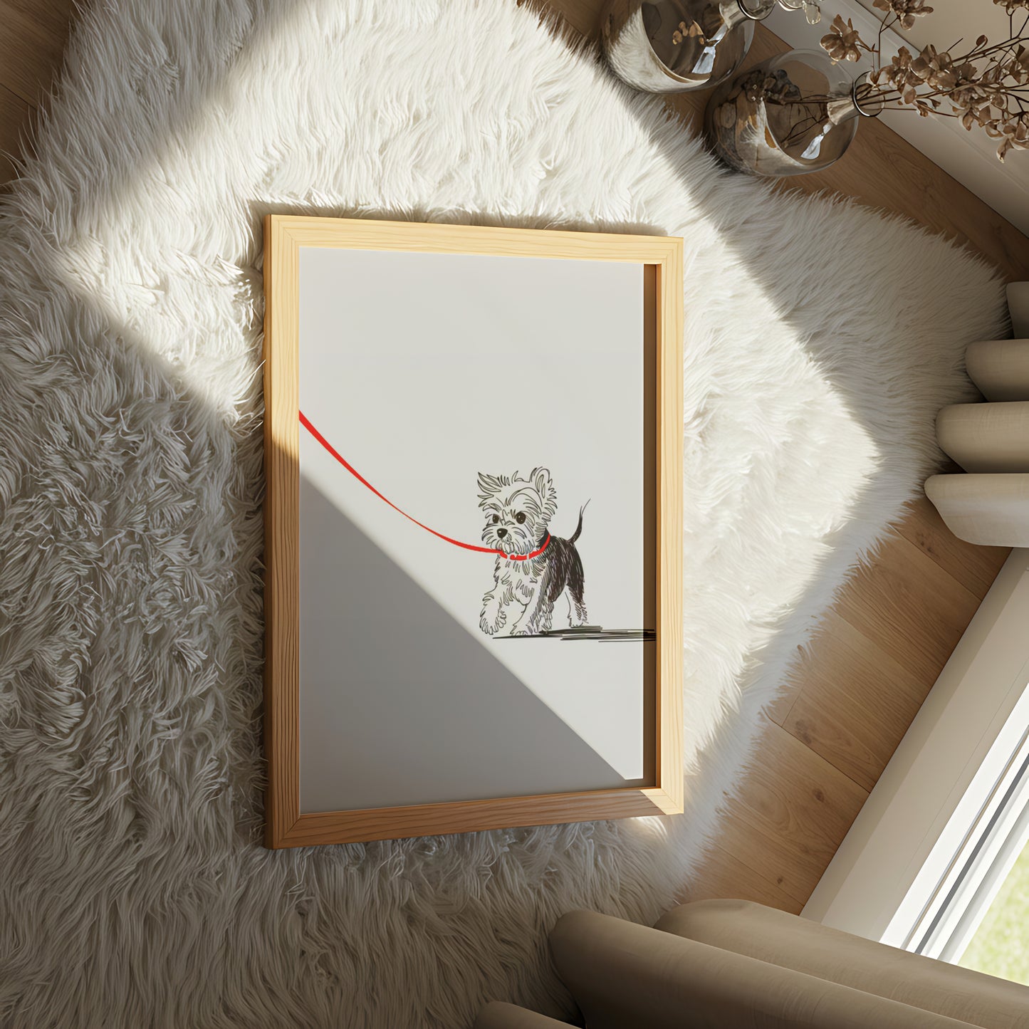 Walking My Yorkshire Terrier - Dog and Cat Posters