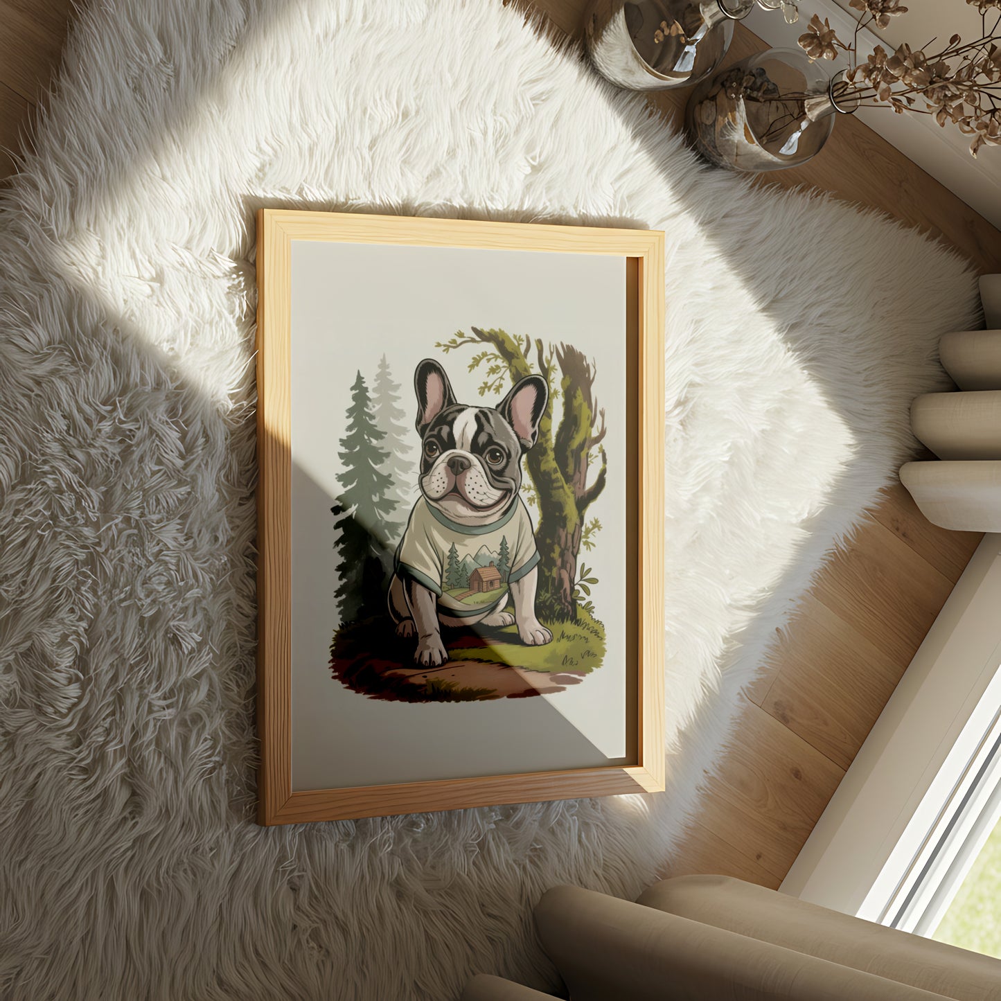 Bulldog Camping - Dog and Cat Posters