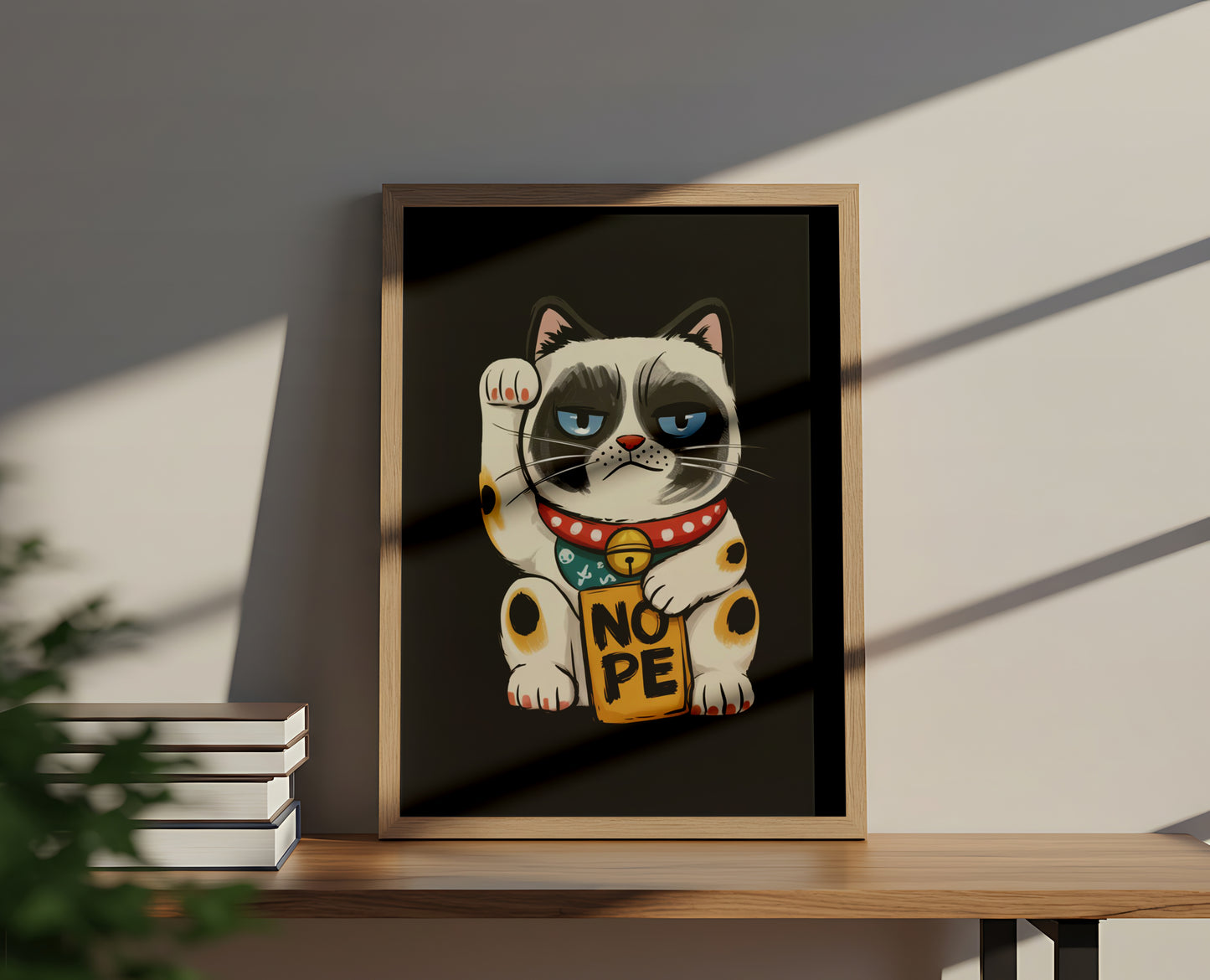 Grumpy Lucky Cat said NOPE - Dog and Cat Posters