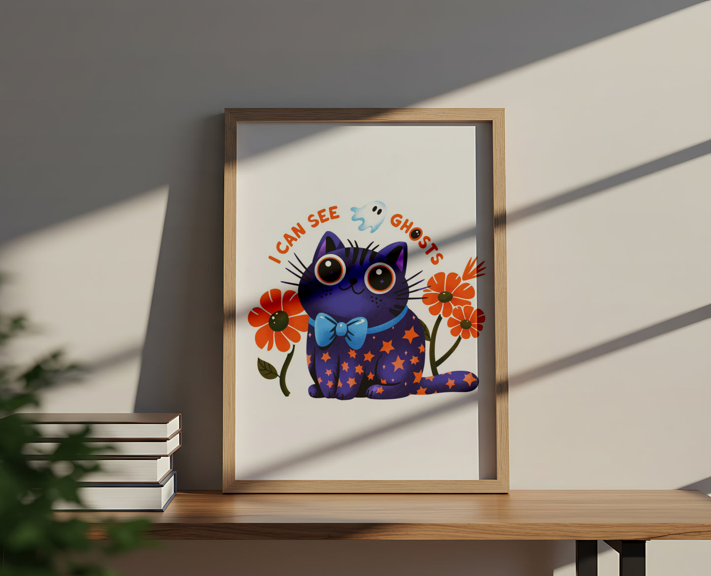 Halloween Cat: I Can See Ghosts - Dog and Cat Posters