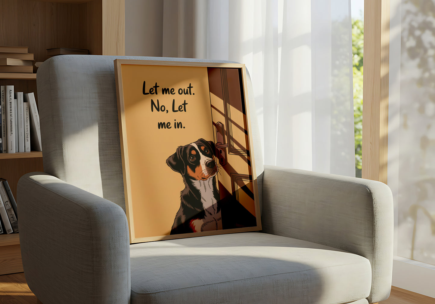 Let Me Out. No, Let Me In - Dog and Cat Posters