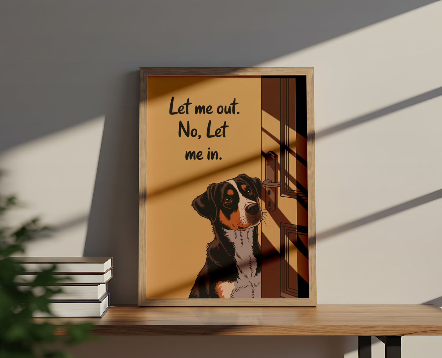 Let Me Out. No, Let Me In - Dog and Cat Posters