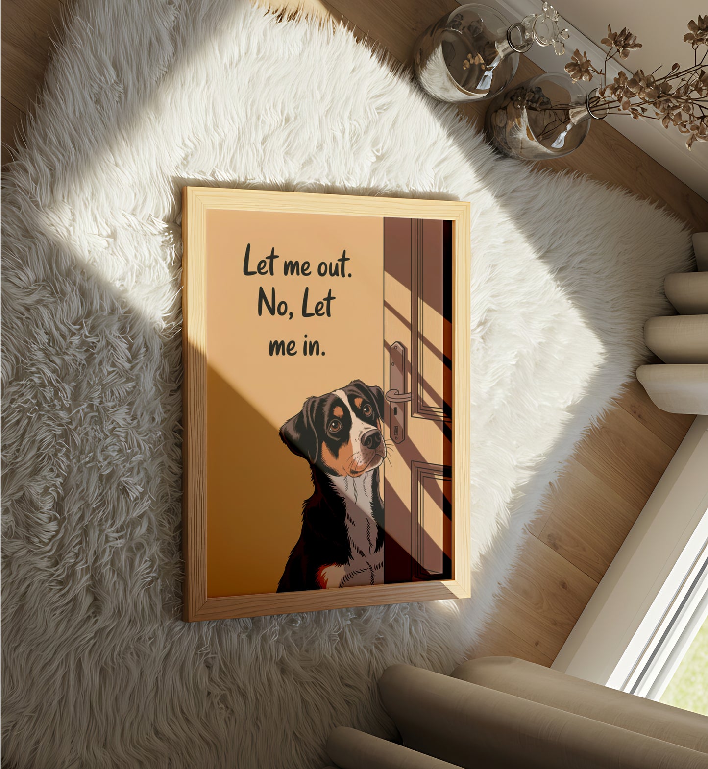 Let Me Out. No, Let Me In - Dog and Cat Posters