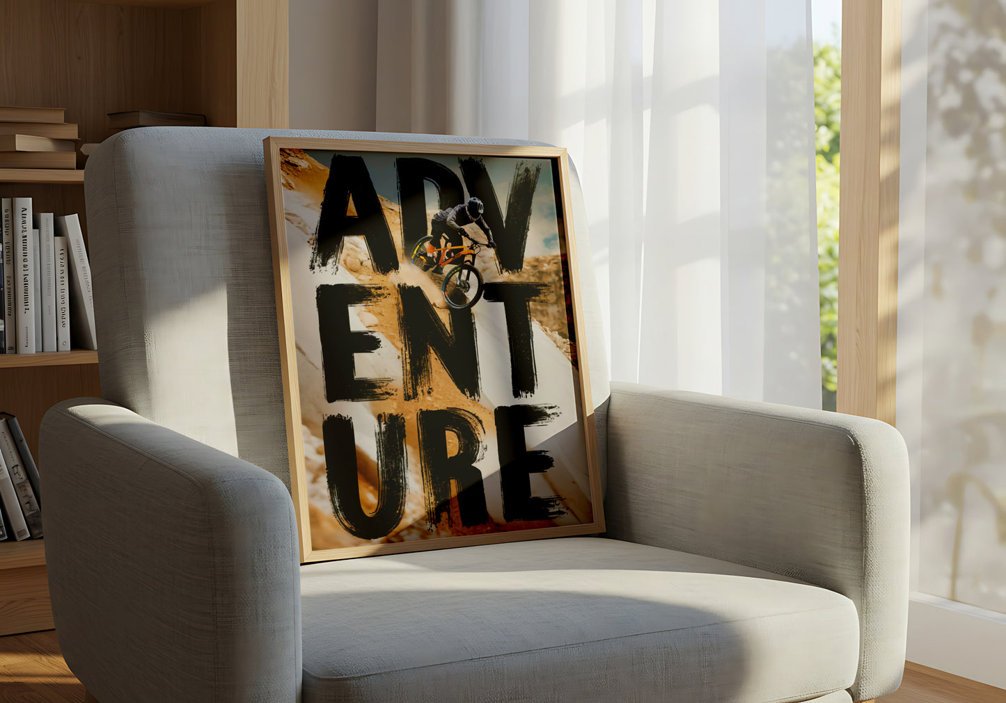 Extreme Mountain Biking Adventure Bold Typography and Off-Road Cycling Action - Outdoor Activities
