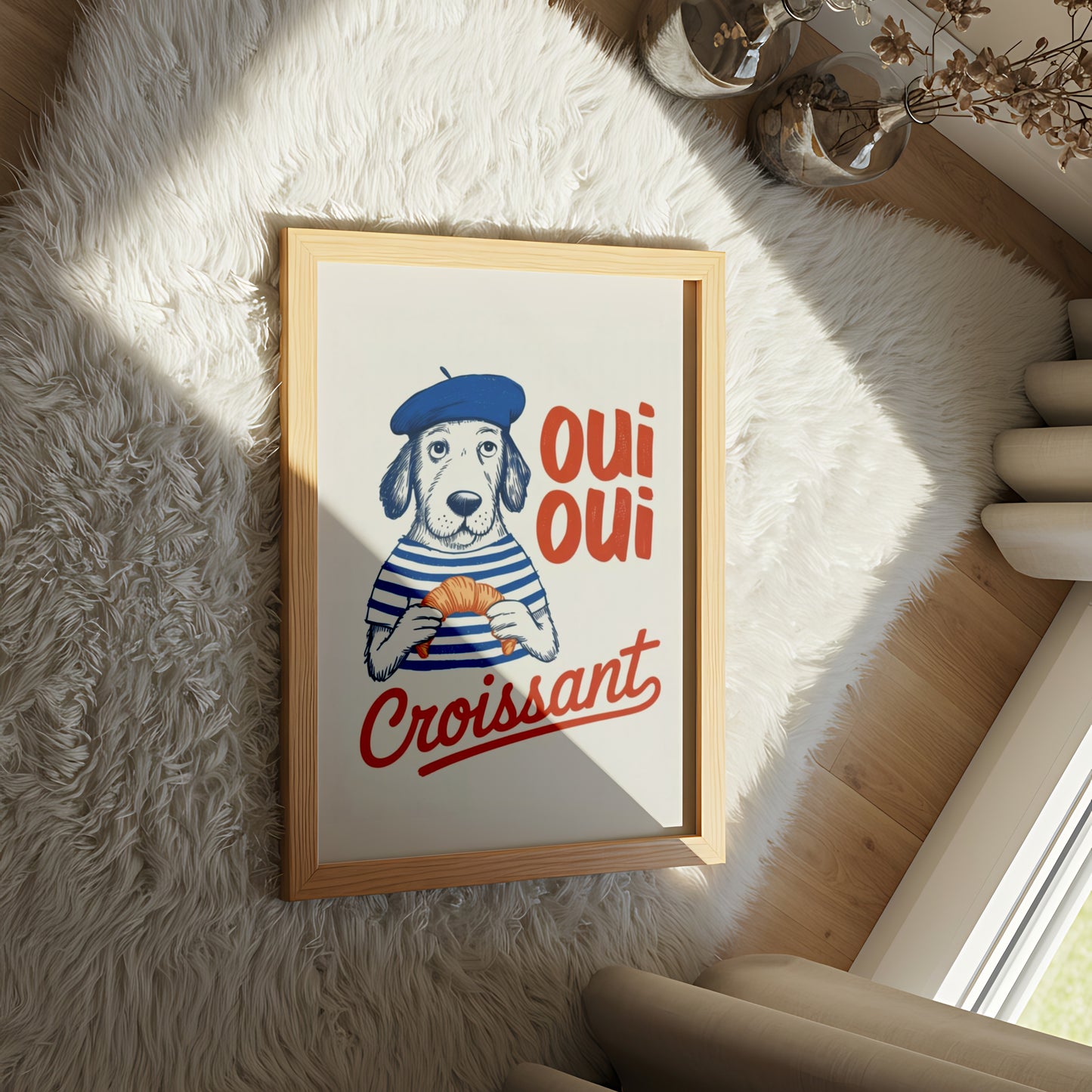 Oui Oui Croissant - Dog and Cat Posters