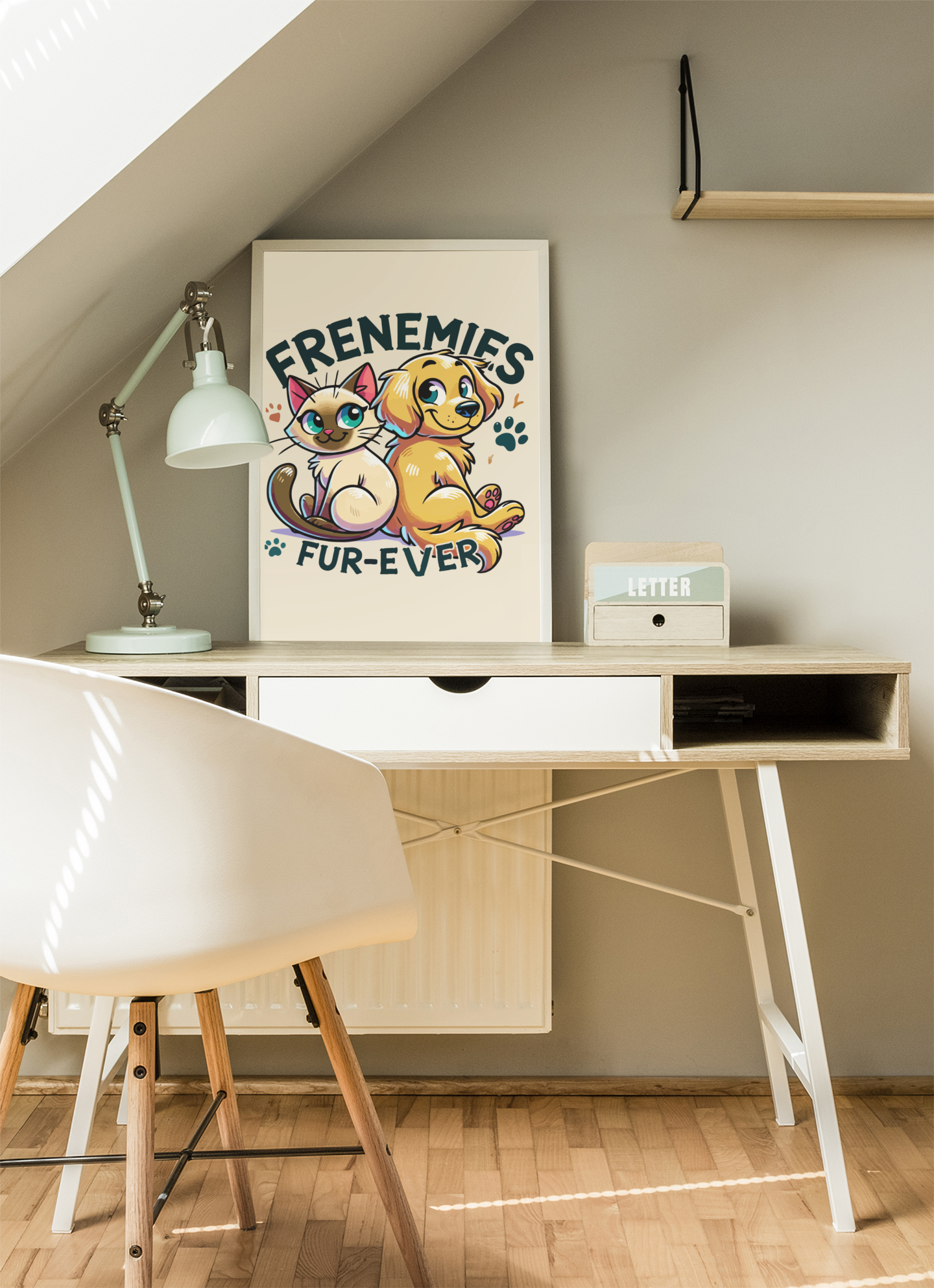 Frenemies Fur-ever - Dog and Cat Posters