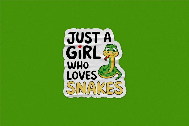 Just a Girl Who Loves Snakes β Cute Snake Lover Sticker for Her