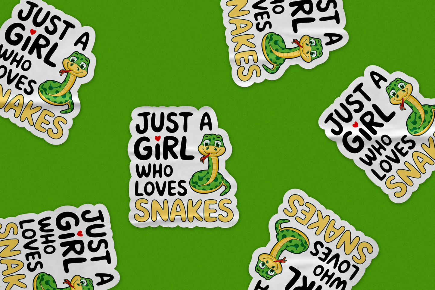 Just a Girl Who Loves Snakes β Cute Snake Lover Sticker for Her