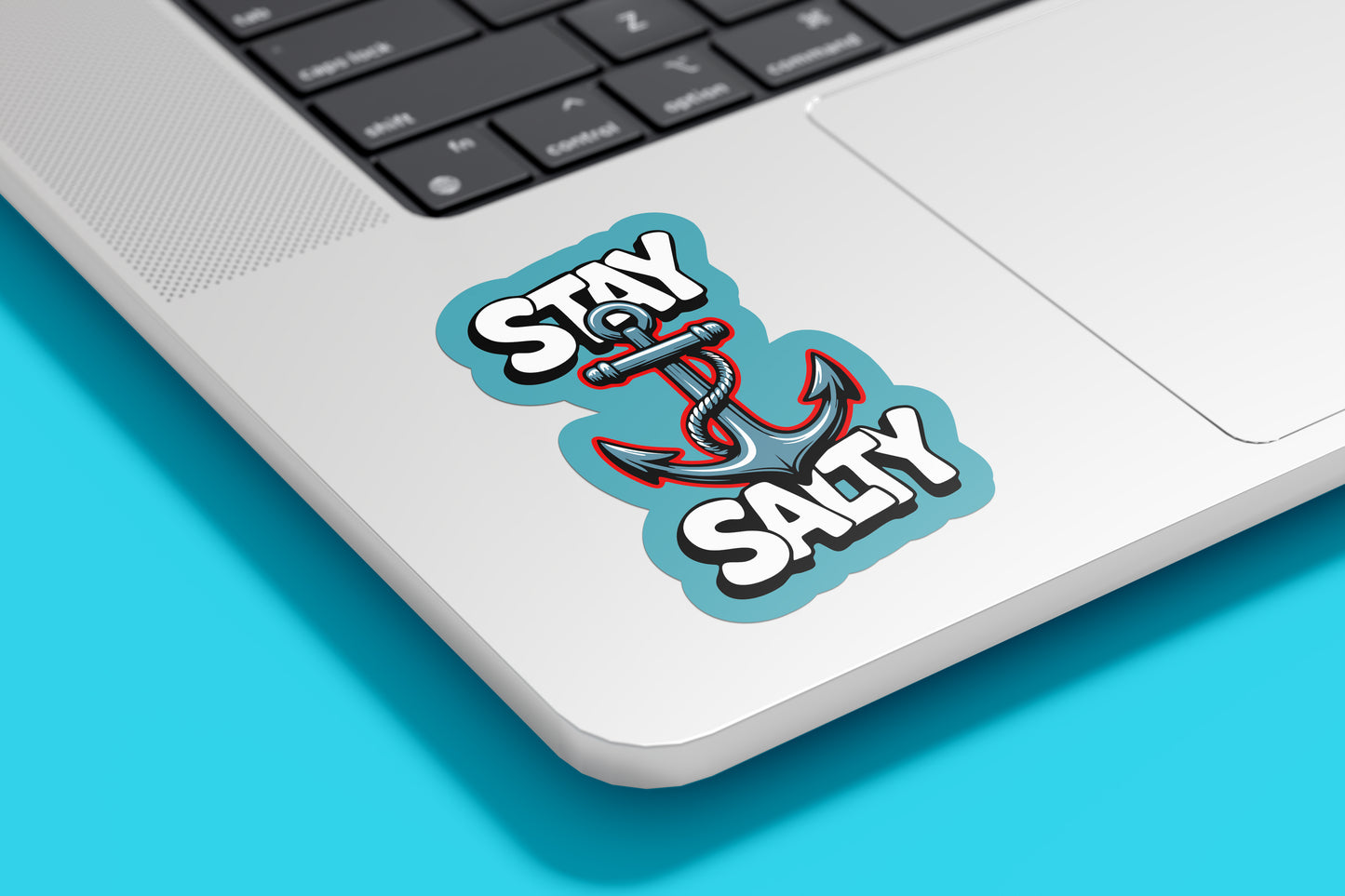 Stay Salty Anchor Sticker β Nautical Ocean Vibes Vinyl Decal for Beach and Sea Lovers