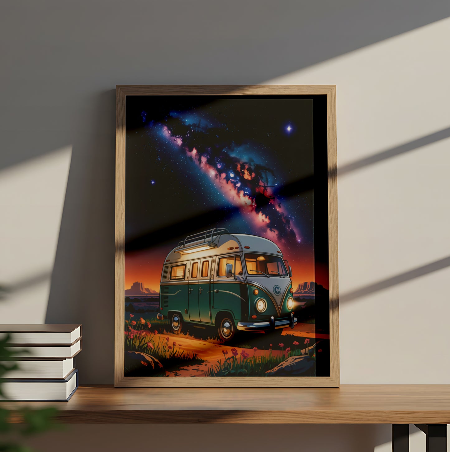 Vintage Camper Van Road Trip Under Milky Way Galaxy a Night Sky Adventure - Outdoor Activities