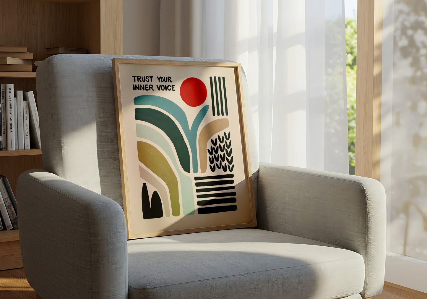 "Trust Your Inner Voice" Minimalist Abstract Wall Art for Inspiration and Self-Reflection - Mental Health Poster