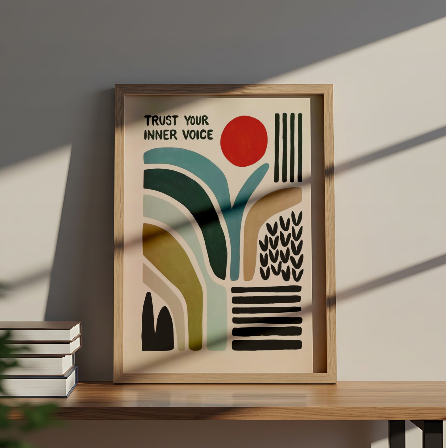 "Trust Your Inner Voice" Minimalist Abstract Wall Art for Inspiration and Self-Reflection - Mental Health Poster