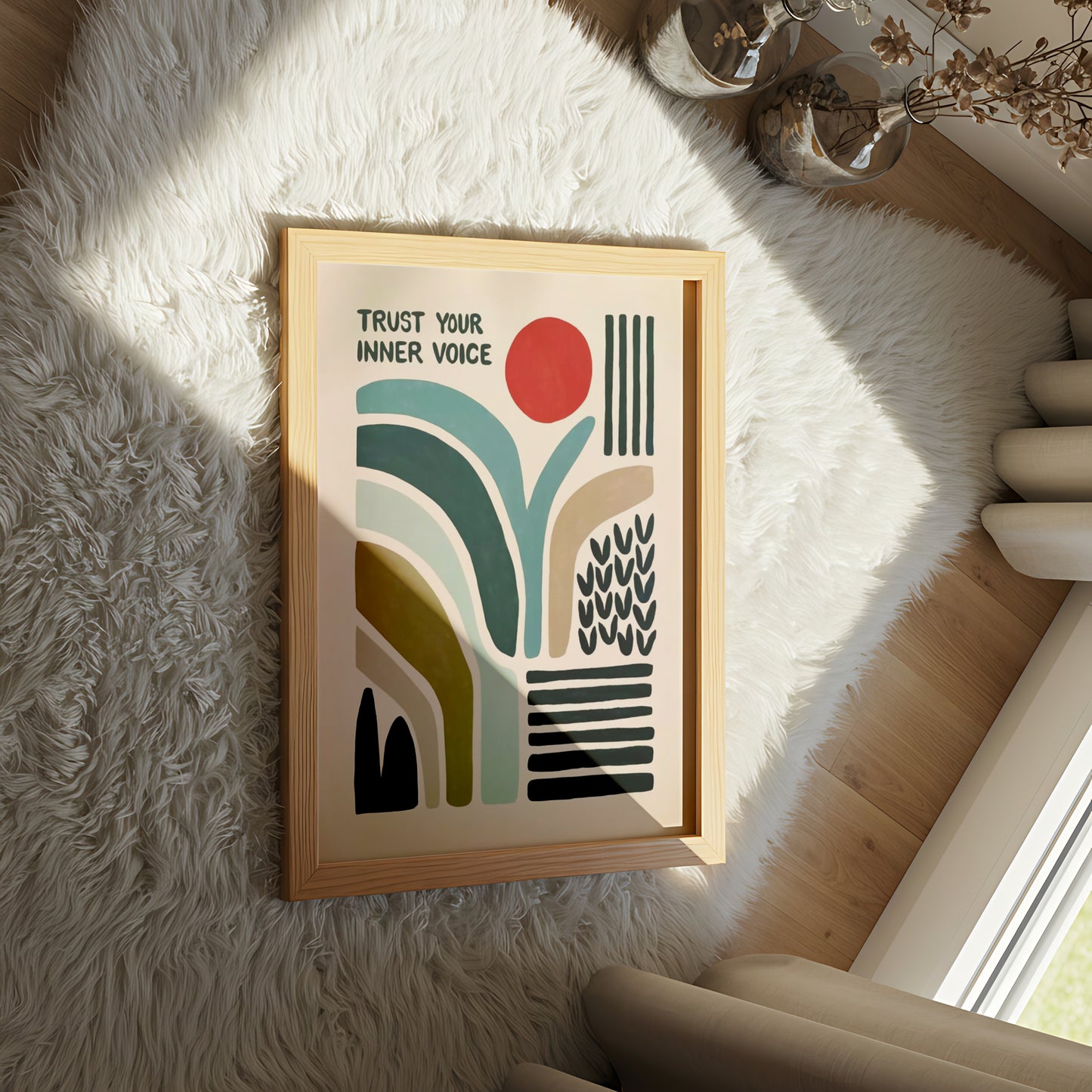"Trust Your Inner Voice" Minimalist Abstract Wall Art for Inspiration and Self-Reflection - Mental Health Poster