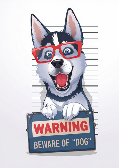WARNING Beware of Dog - Funny Dog and Cat Posters