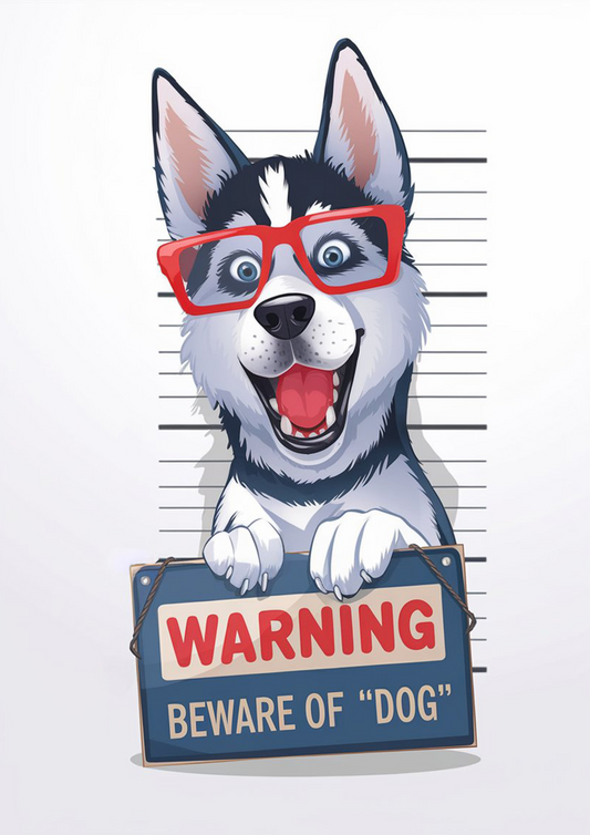 WARNING Beware of Dog - Funny Dog and Cat Posters