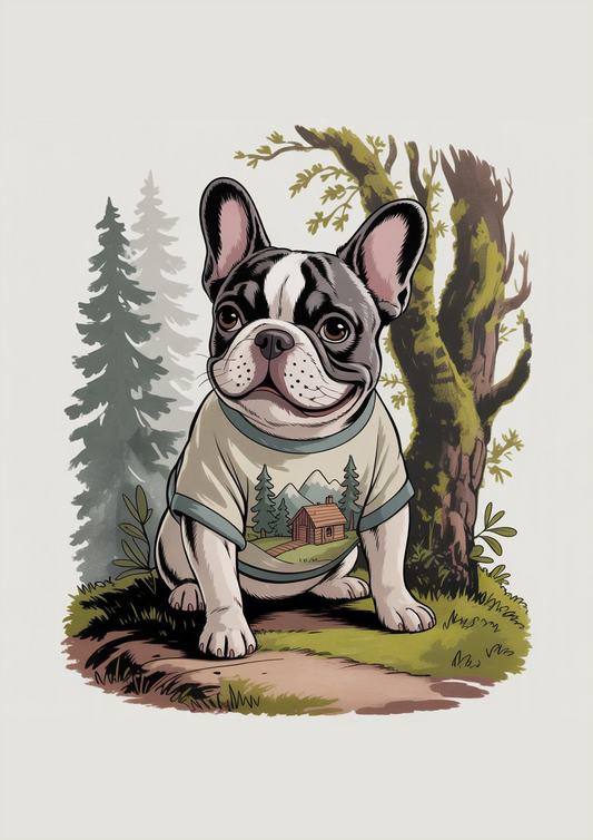Bulldog Camping - Dog and Cat Posters