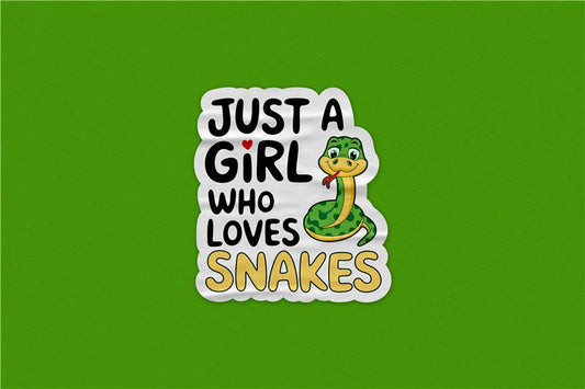 Just a Girl Who Loves Snakes – Cute Snake Lover Sticker for Her