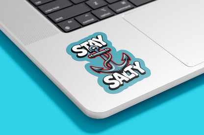 Stay Salty Anchor Sticker – Nautical Ocean Vibes Vinyl Decal for Beach and Sea Lovers