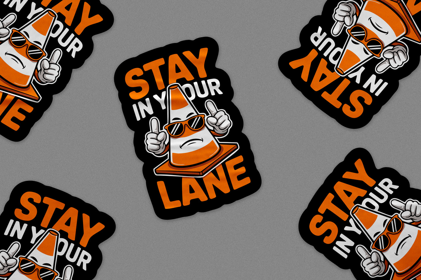 Stay in Your Lane Sticker – Bold Motivational Quote Decal for Confidence and Boundaries